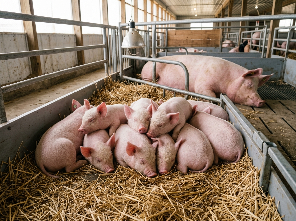 Camada homogénea de lechones en maternidad — Parámetros zootécnicos